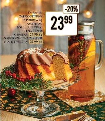 Dzbanek żaroodporny z pokrywką 1,3 l promocja w Dino