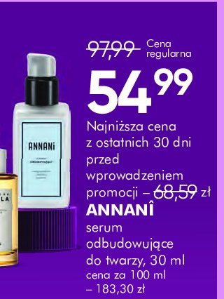 Serum odbudowujące Annani promocja w Super-Pharm