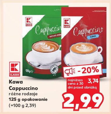 Cappuccino orzechowe K-classic promocja w Kaufland