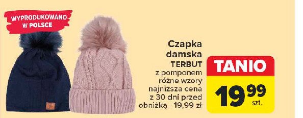 Czapka damska z pomponem TERBUT promocja