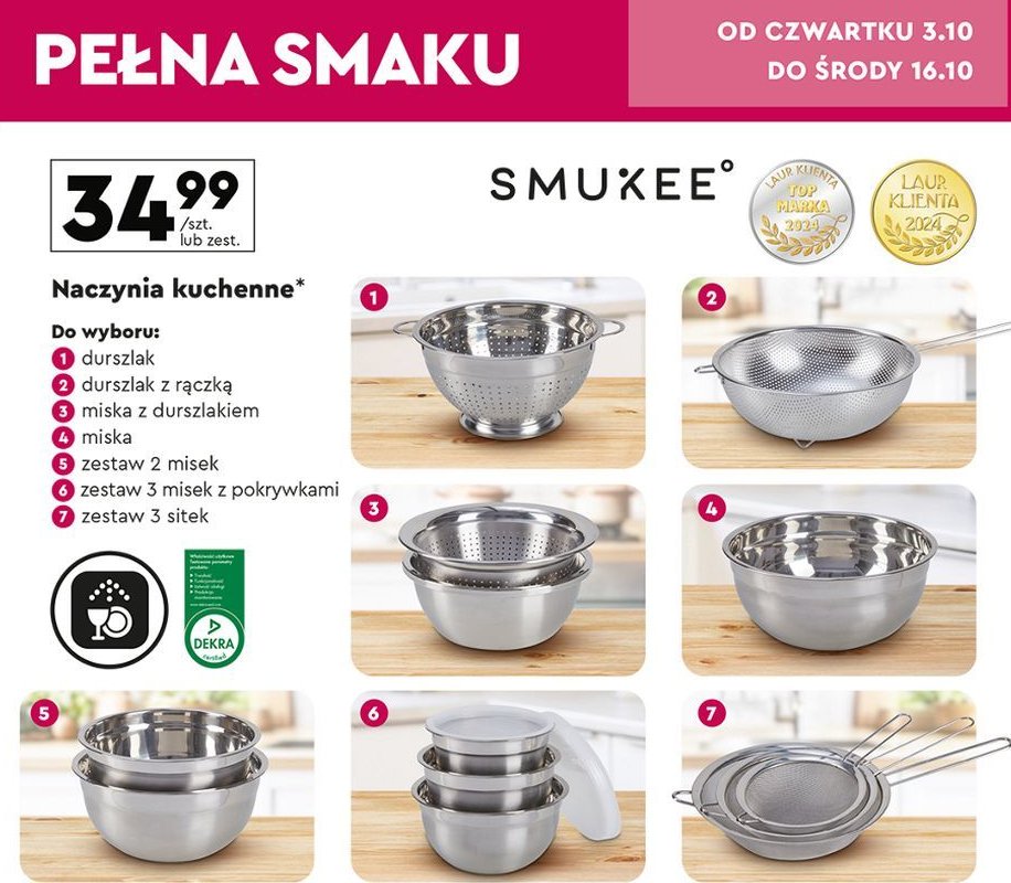 Miska z durszlakiem Smukee kitchen promocja