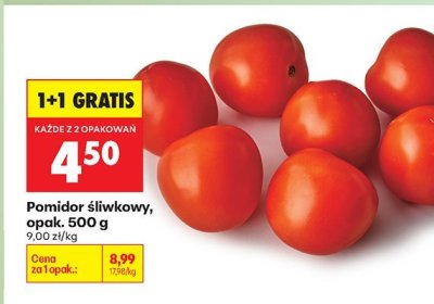 Pomidor śliwkowy, opak. 500 g promocja w Biedronka