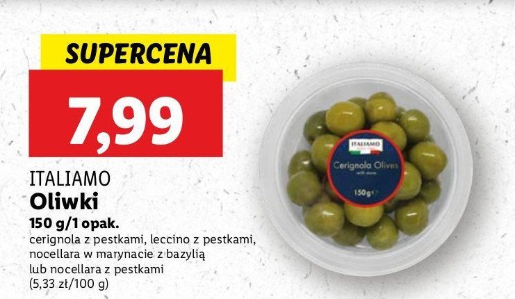 Oliwki cerignola z pestkami Italiamo promocja