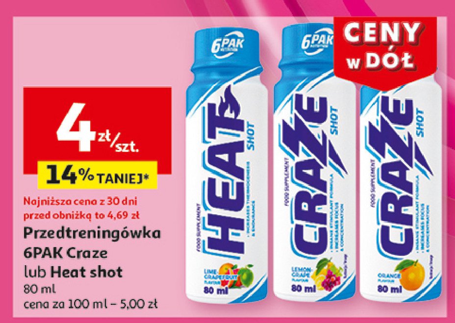 Przedtreninkówka craze lemon 6pak promocja w Auchan