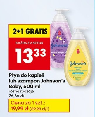 Płyn do kąpieli Johnson's Baby, 500 ml promocja w Biedronka