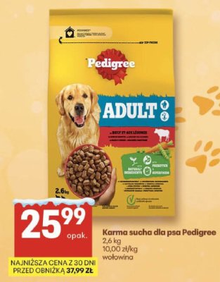 Karma sucha dla psa Pedigree Adult promocja w Delikatesy Centrum