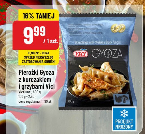 Pierożki gyoza z kurczakiem i grzybami mun Vici promocja