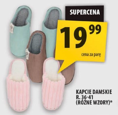 Kapcie damskie r. 36-41 (różne wzory) promocja w Arhelan