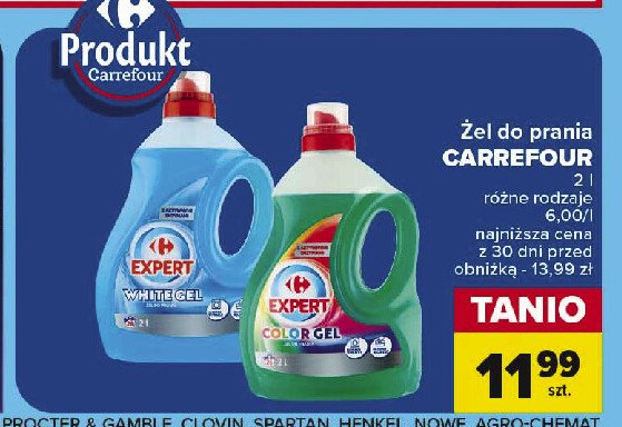 Żel do prania white gel Carrefour expert promocja