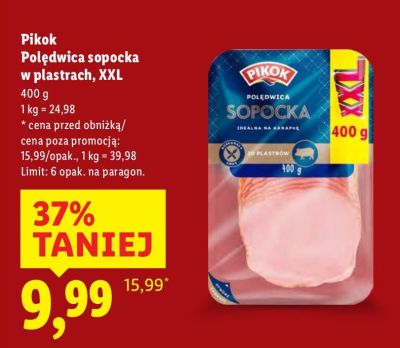Polędwica sopocka w plastrach Pikok, XXL promocja w Lidl