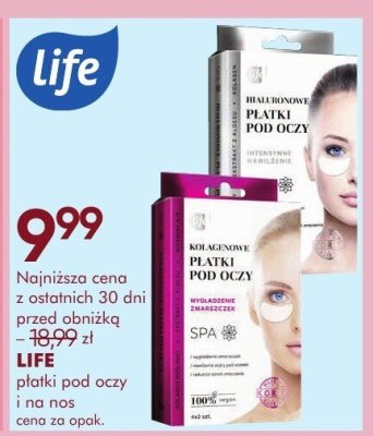 Płatki pod oczy i na nos Life promocja w Super-Pharm