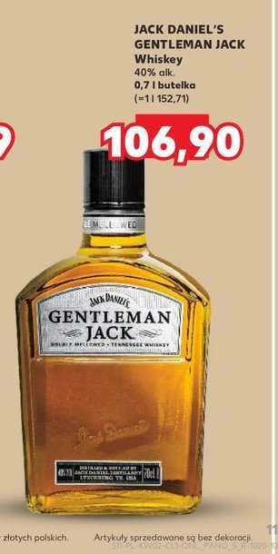 Whiskey Jack daniel's gentleman jack promocja w Kaufland