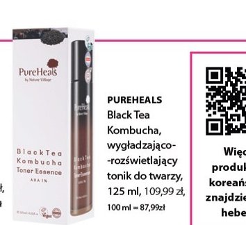 Tonik do twarzy black tea Pure heals promocja