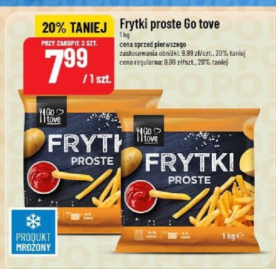 Frytki proste Go tove promocja w POLOmarket