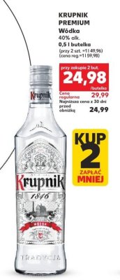 Wódka Premium 40% alk. 0,5l butelka promocja w Kaufland
