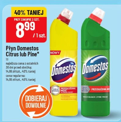 Płyn Domestos, wybrane rodzaje promocja w POLOmarket