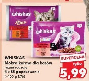 Karma dla kota zestawy klasyczne Whiskas duo promocja w Carrefour