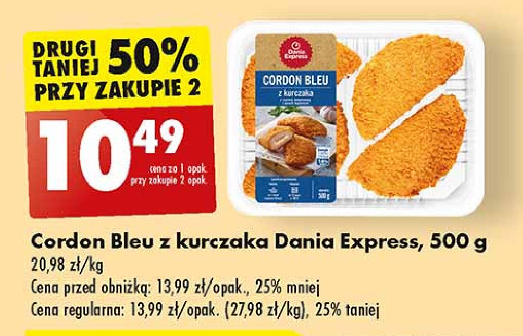 Cordon bleu z kurczaka Danie express promocja