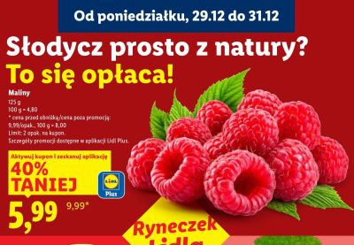 Maliny Bio organic promocja w Lidl