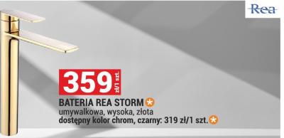 Bateria BATERIA REA STORM umywalkowa, wysoka, złota dostępny kolor chrom, czarny: 319 zł/1 szt. promocja w Merkury Market
