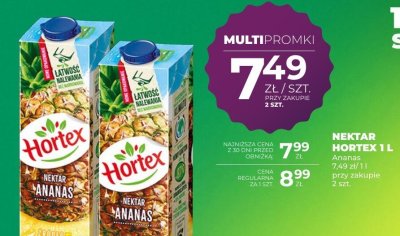 Nektar Hortex Ananas 1L promocja w Duży Ben