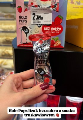 Lizak bez cukru o smaku truskawkowym  promocja w Intermarche