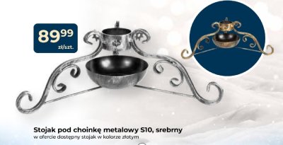 Stojak pod choinkę metalowy S10, srebrny promocja w PSB Mrówka