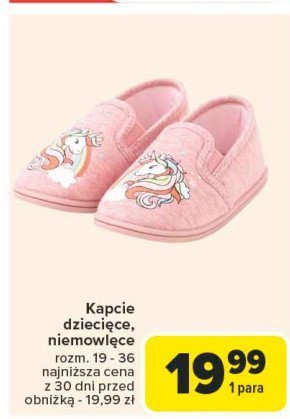 Kapcie niemowlęce promocja w Carrefour