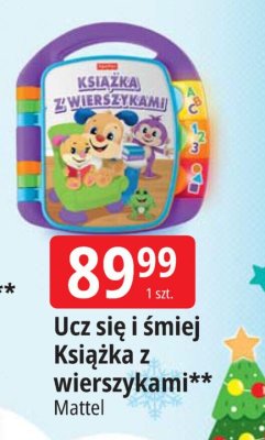 Ucz się i śmiej Książka z wierszkami Mattel promocja w Leclerc