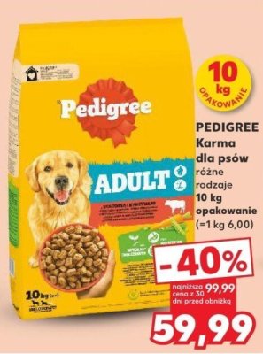 Karma dla psów Pedigree różne rodzaje promocja w Kaufland
