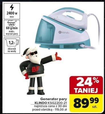 Generator pary KSG22020-21 Klindo promocja w Carrefour