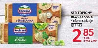 Ser topiony bloczek 90g różne rodzaje promocja w Selgros