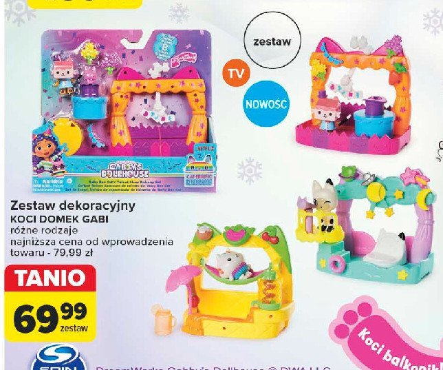 Zestaw dekoracyjny koci domek gabi promocja w Carrefour