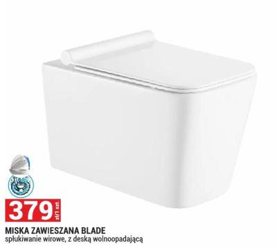 Miska zawieszona Blade spłukiwanie wirowe, z deską wolnoopadającą promocja w Merkury Market