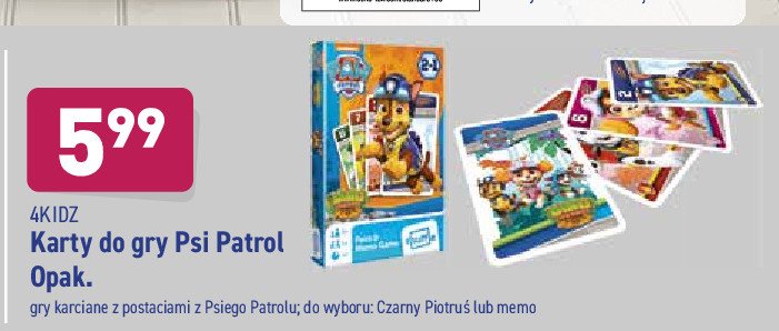 Karty do gry psi patrol 4kidz promocja