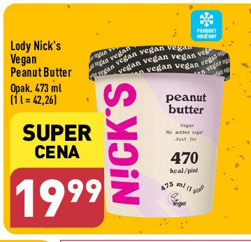 Lody peanut butter chocolate Nick's promocja