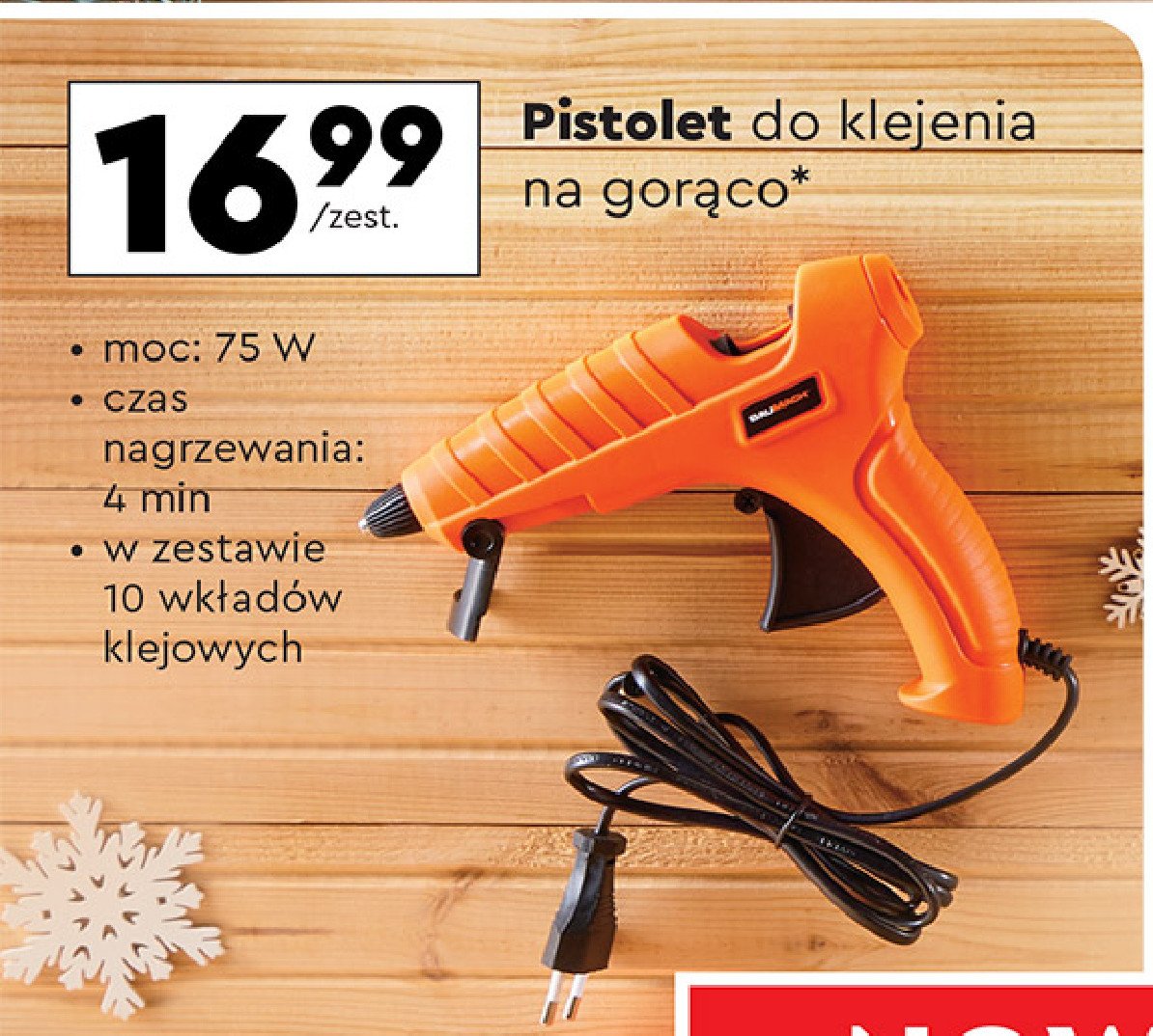 Pistolet do klejenia Baumach promocja w Biedronka