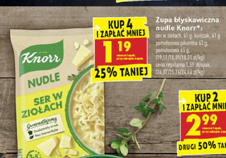 Zupa kurczak pikantny Knorr nudle azja promocja