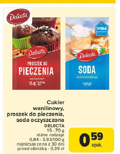 Proszek do pieczenia Delecta promocja w Carrefour Market