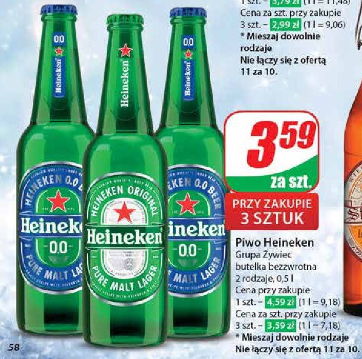 Piwo Heineken promocja w Dino