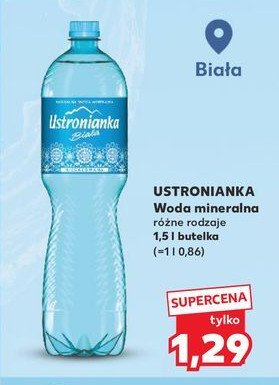 Woda niegazowana Ustronianka biała promocja w Kaufland