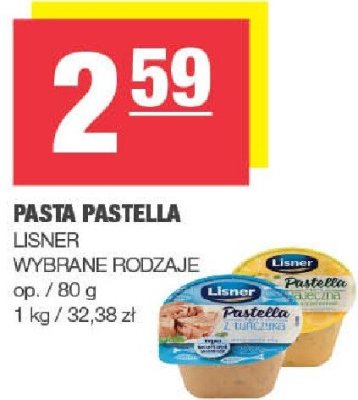 Pasta pastella Lisner wybrane rodzaje promocja w SPAR