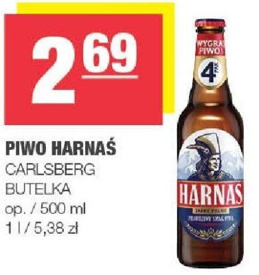 Piwo Harnaś Carlsberg butelka promocja w SPAR