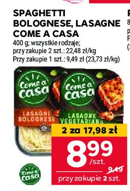 Lasange bolonese Come a casa promocja w Stokrotka