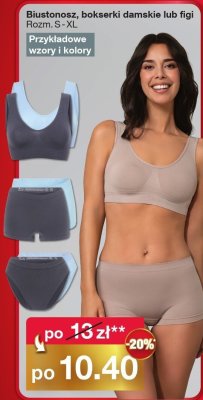 Biustonosz, bokserki damskie lub figi Rozm. S-XL promocja w Woolworth