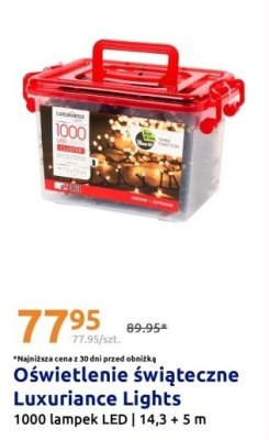 Oświetlenie świąteczne 1000 lampek LED 14,3 + 5 m promocja w Action