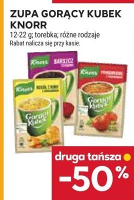 Zupa gorący kubek Knorr, różne rodzaje promocja w Stokrotka