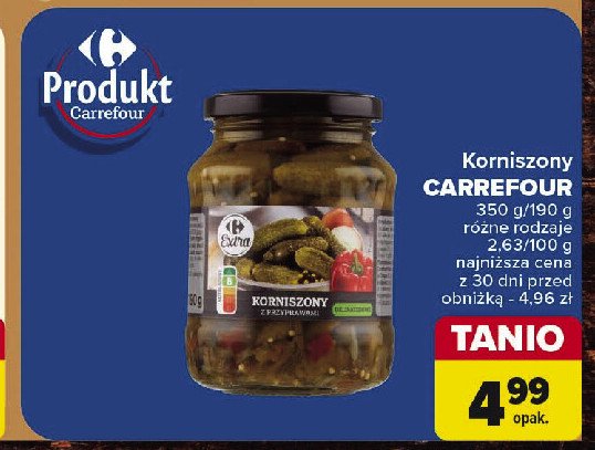 Korniszony delikatesowe z przyprawami Carrefour promocja