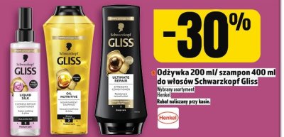 Odżywka 200 ml/ szampon 400 ml do włosów Schwarzkopf Gliss promocja w TOPAZ