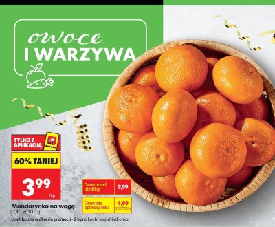 Mandarynka na wagę promocja w Biedronka